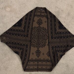 Romeo & Juliet Couture Black and Brown Patterned wrap